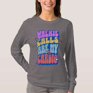Lärare Retro Walkie ringer är min Cardio Funny T-S T Shirt