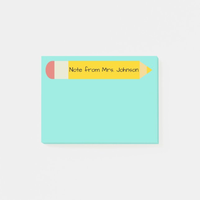 Lärare ritar noterar post-it block (Framsida)