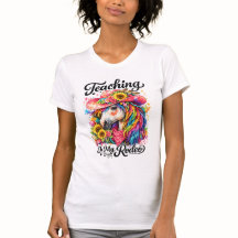 Lärare Rodeo Tröja, Blommig Häst Cowgirl T-Shirt