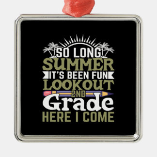 Lärare så lång sommar julgransprydnad metall