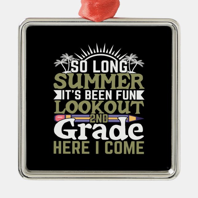 Lärare så lång sommar julgransprydnad metall (Framsidan)