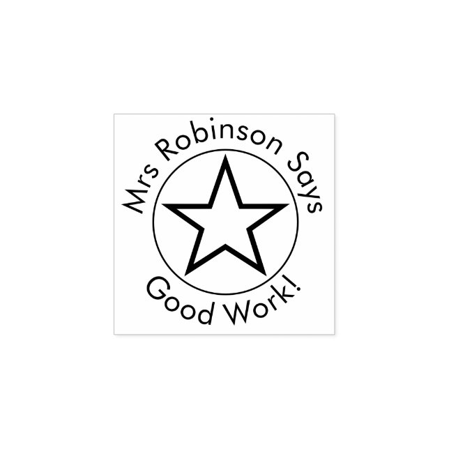 Lärare säger Bra Work Stämpel (Tryck)