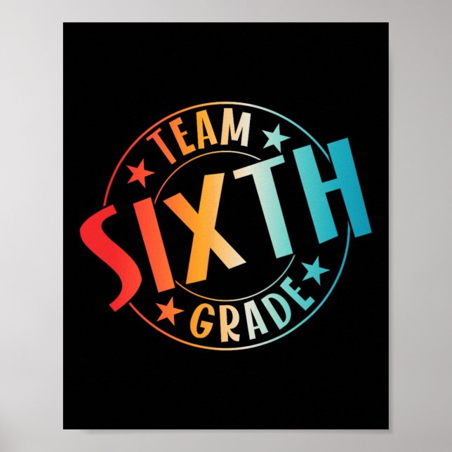 Lärare Sjätte Klass Team Elev Ck Till Skolan 6: E  Poster (Framsidan)
