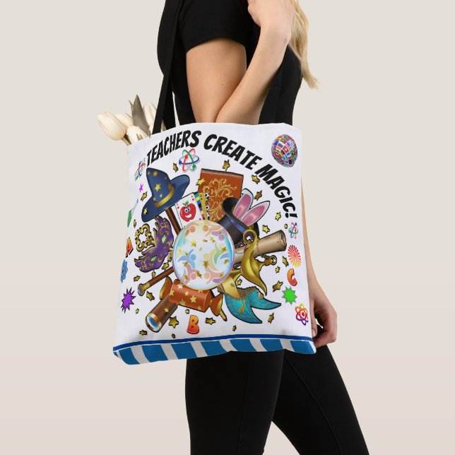 Lärare Skapar Magic Tote rev 3 - Se tillbaka! Tygkasse (Närbild)