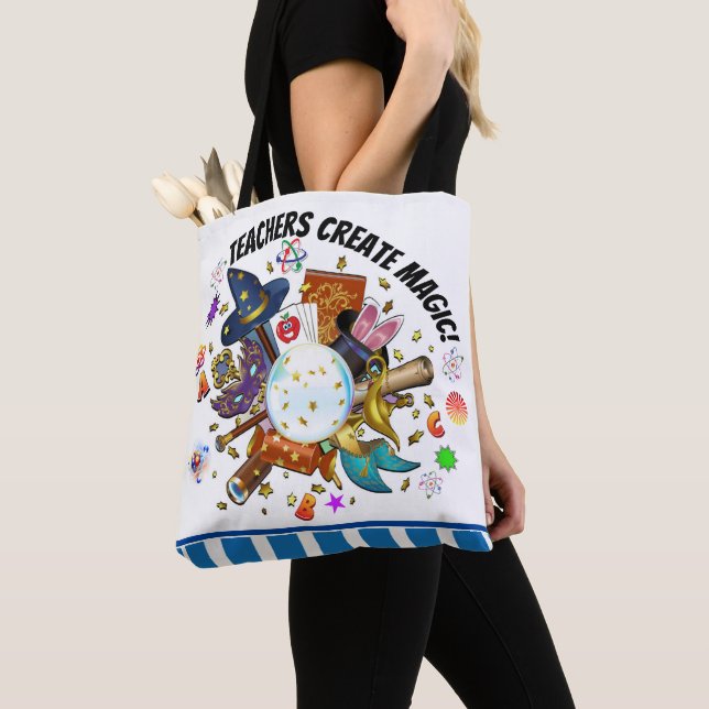 Lärare Skapar Magic Tote - se bak! Tygkasse (Närbild)
