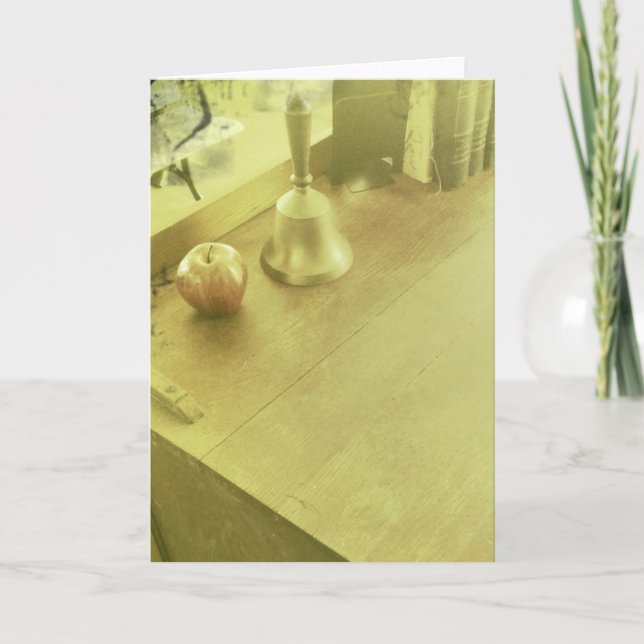 Lärare skrivbordkort kort (Framsida)