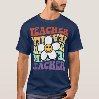 Lärare, solrosleende ansikte back to school t shirt