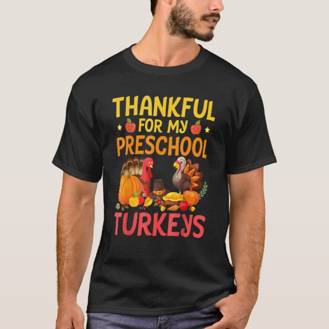 Lärare som är tacksam för min Preschool Turkey Lyc T Shirt (Framsida)