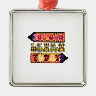 Lärare som du lär dig idag julgransprydnad metall