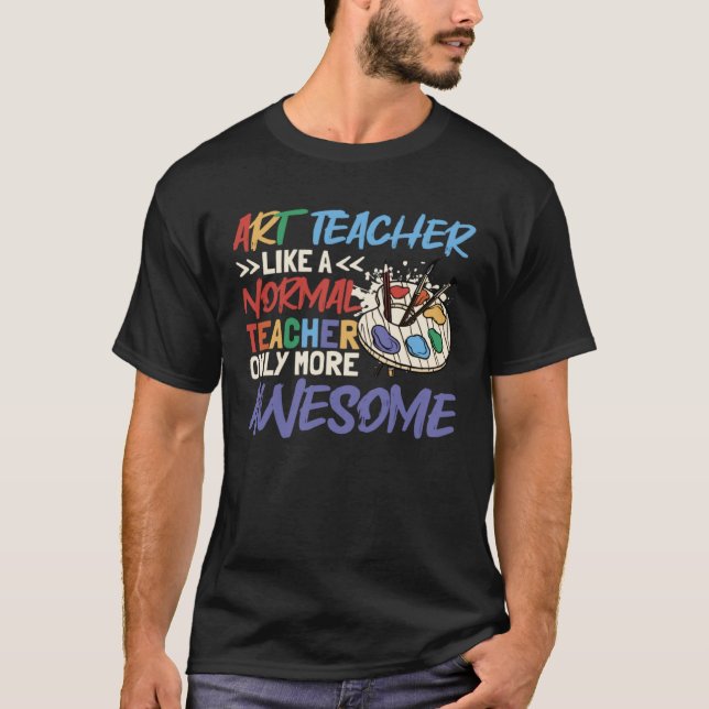 Lärare som en normal lärare i skolan t shirt (Framsida)