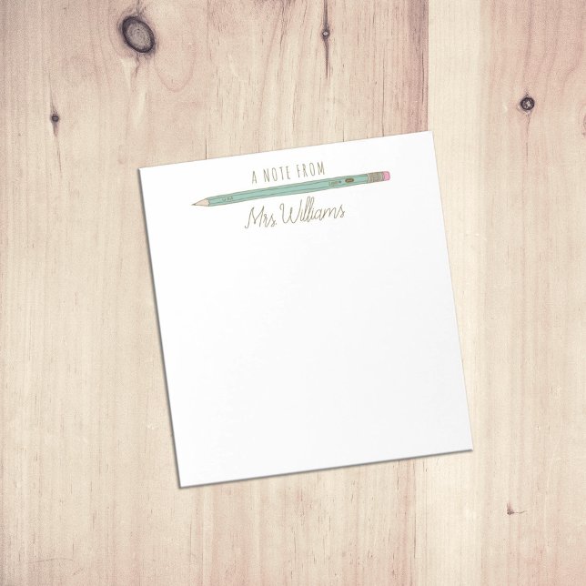 Lärare som ger Anpassningsbar Illustrated Pencil Anteckningsblock (Skapare uppladdad)