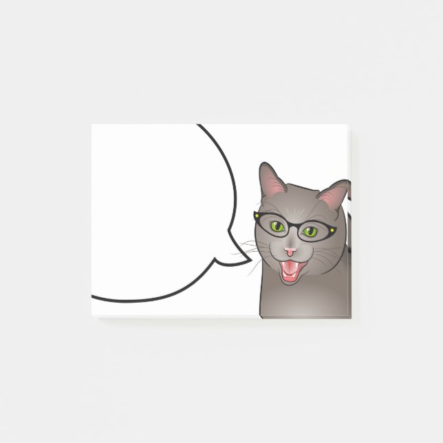Lärare som katten postar det, noterar post-it block (Framsida)
