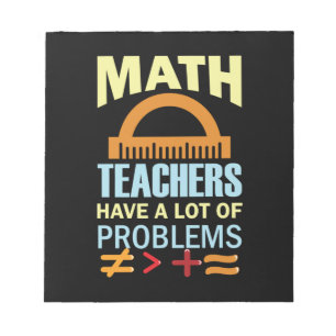 Lärare som studerar matematik har många problem anteckningsblock
