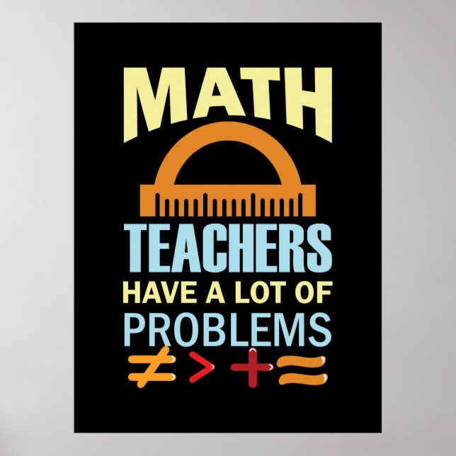 Lärare som studerar matematik har många problem poster (Framsidan)