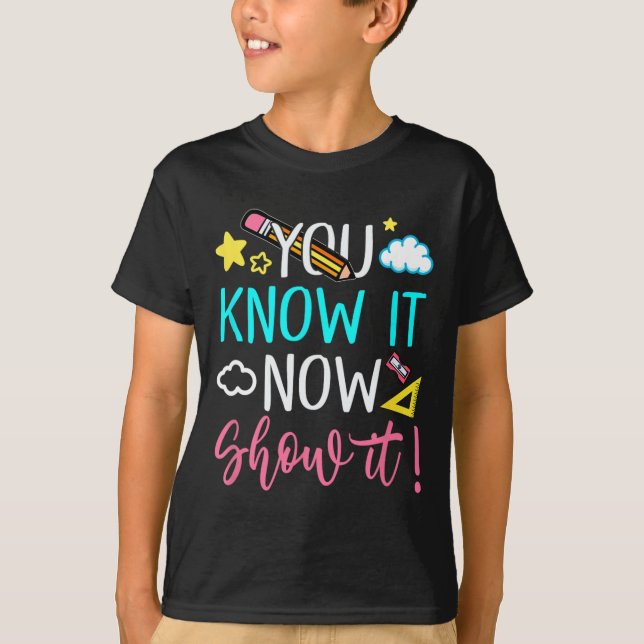 Lärare som testar För manar kvinnor testdag Math S T Shirt (Framsida)