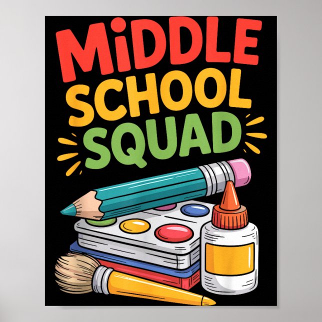 Lärare som undervisar barn pedagog grundskola grup poster (Framsidan)