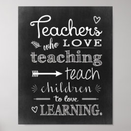 Lärare som undervisar i Kärlek Poster