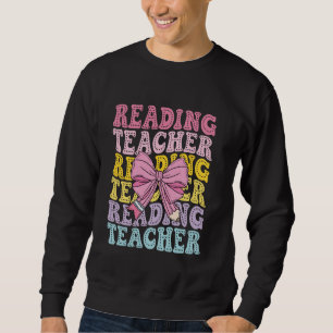 Lärare Specialist i läsning Literacy Coach Tillbak Lång Ärmad Tröja