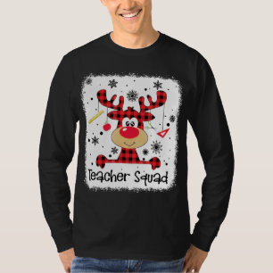 Lärare Squad Cute Red Play Reindeer Snö Älskare C T Shirt