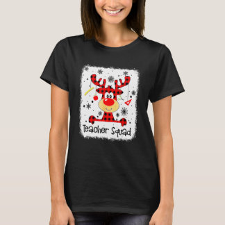 Lärare Squad Cute Red Play Reindeer Snö Kristus T Shirt