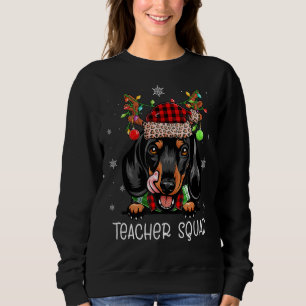 Lärare Squad Reindeer Dachshund Funny Teacher Chr T Shirt