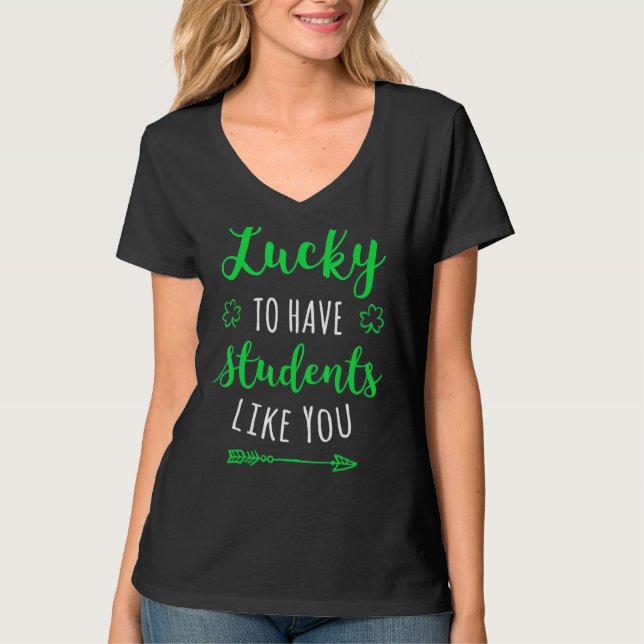 Lärare St patrick's day Shirt Funny School T (Framsida)