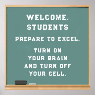 Lärare "stäng av cellen mobil" poster