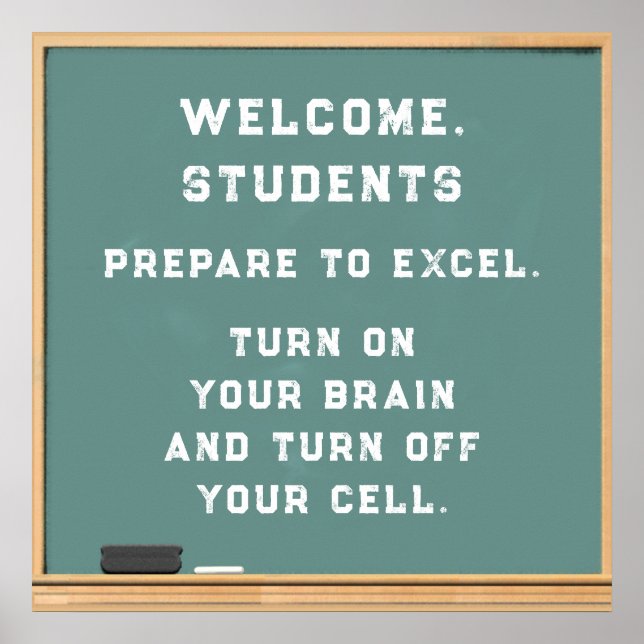 Lärare "stäng av cellen mobil" poster (Framsidan)