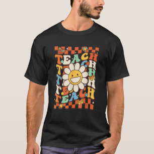 Lärare Student Back to school Cute Flower Groovy T Shirt