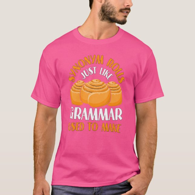 Lärare Student synonymen Rolls Grammar som används T Shirt (Framsida)