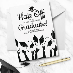 Lärare Studenten Hats av Grad Photo Party Inbjudningar