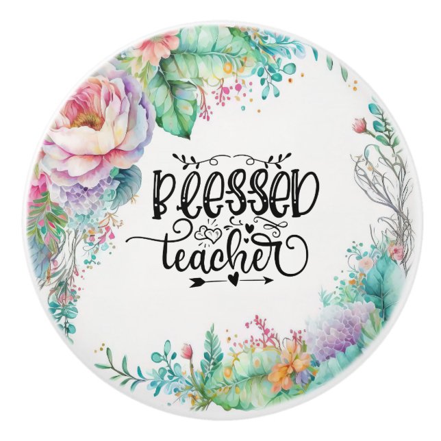 Lärare Superheroes Ceramic pull Knopp (Framsidan)