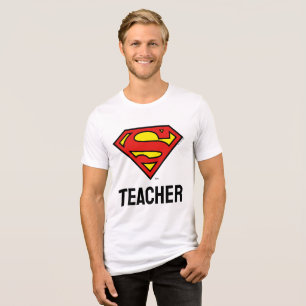 Lärare Superman S-Shield Superman Logotyp T Shirt
