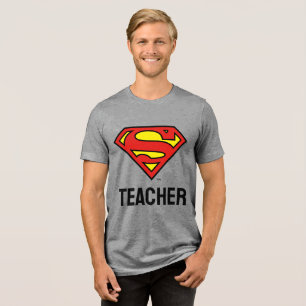 Lärare Superman S-Shield Superman Logotyp T Shirt