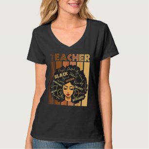 Lärare Svarta Kvinnor Svart Historia Drottning Mel T Shirt