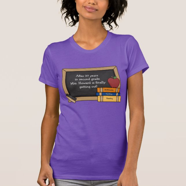 Lärare T-tröja för Blackboardpension T-shirt (Framsida)