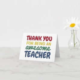 Lärare tack för att du regnbåge kort