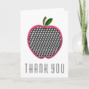 Lärare - tack för ditt kort - Houndstooth Apple