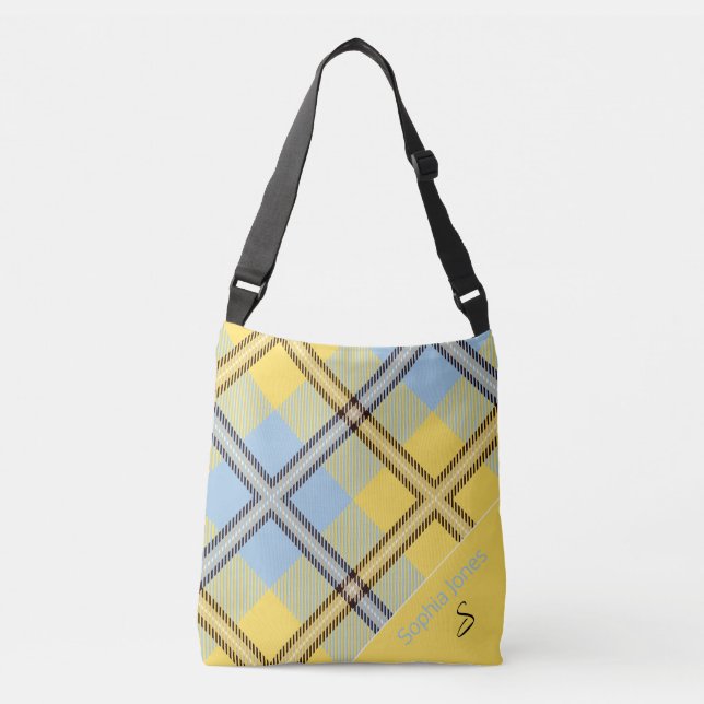 Lärare Tack Gift Personlig Namn Tartan Axelväska (Framsida)