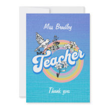 Lärare tack med kärlek och respekt