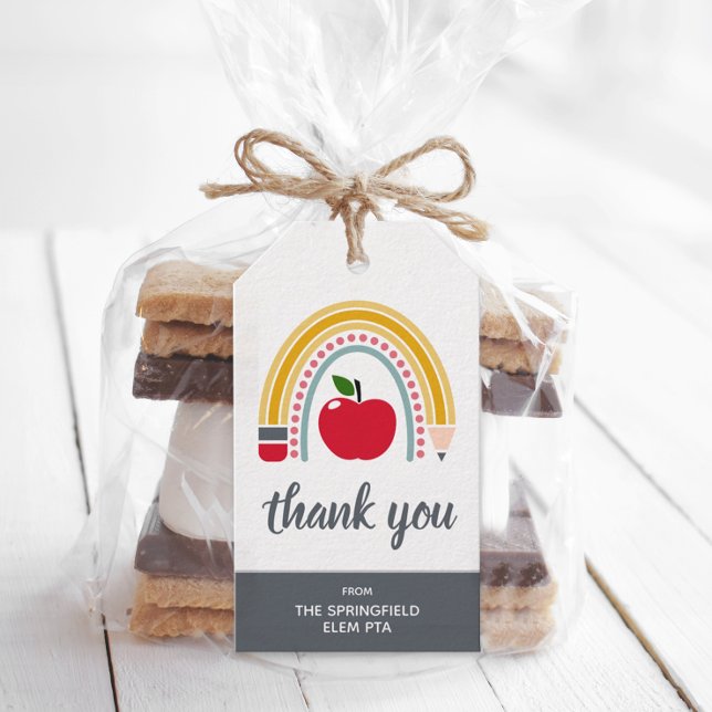 Lärare Tack Presentetikett (Personalized teacher thank you gift tag)