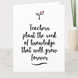 Lärare "tackar dig" att card tack kort