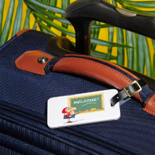 Lärare Tecknad Välkommen Back to school Bagagebricka