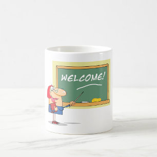 Lärare Tecknad Välkommen Back to school Kaffemugg
