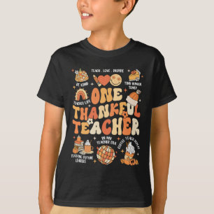 Lärare Thanksgiving en tacksam lärare Fall Aut T Shirt