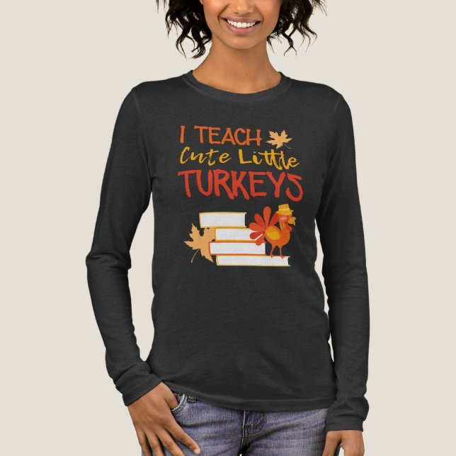 Lärare Thanksgiving Turkey Gag T Shirt (Framsida)
