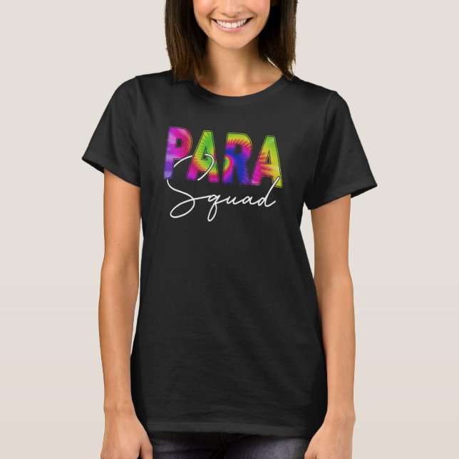 Lärare Tie Dye Back T Shirt (Framsida)