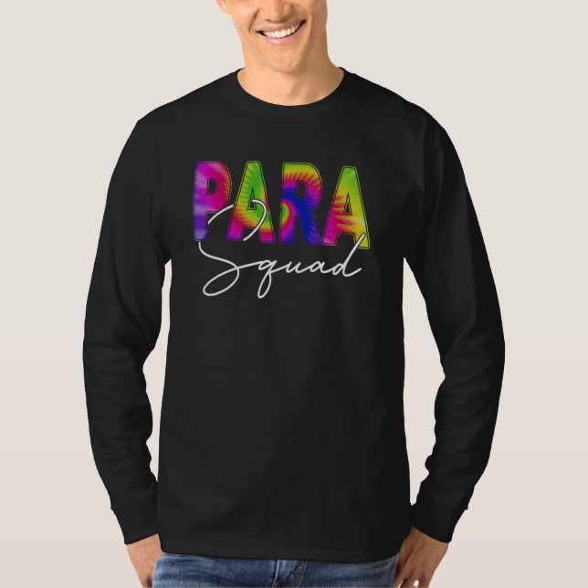 Lärare Tie Dye Back T Shirt (Framsida)