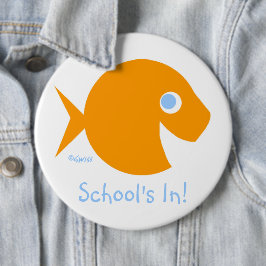 Lärare tillbaka till klassskolan i Cute Goldfish Knapp