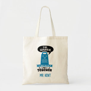 Lärare Tote bags - Blå tacksam Grater Tygkasse
